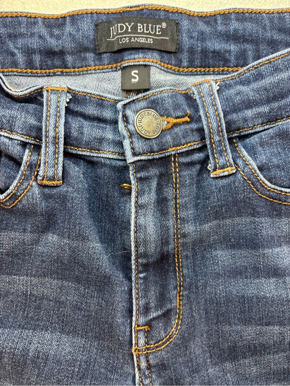 Judy Blue Bermuda Jean Shorts Womens Small Dark Wash Mid Rise Stretch Cuffed - Picture 7 of 7